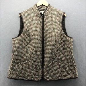Talbots Quilted Plaid Vest Womens Plus Size 2X Preppy Clueless Academia Holiday
